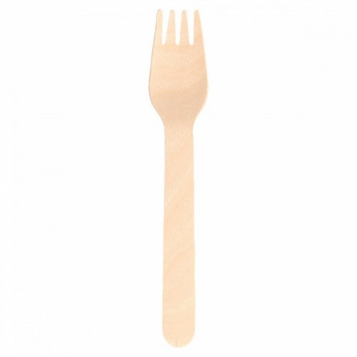 100 TENEDORES MAKAN MADERA 15,5CM