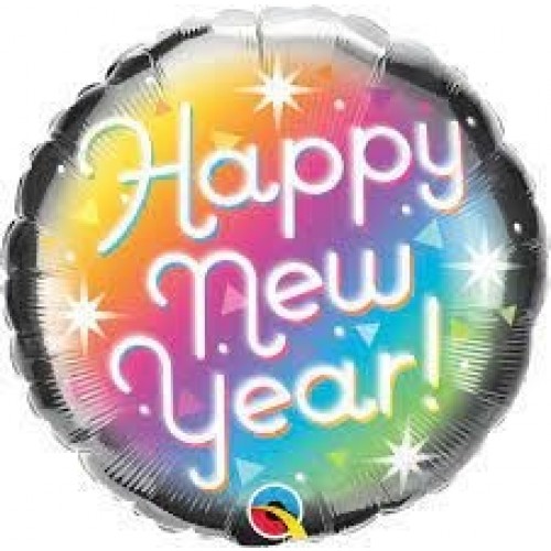 GLOBO 18" HAPPY NEW YEAR PRISMATIC