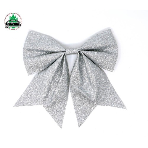  LAZO PURPURINA PLATA 20CM
