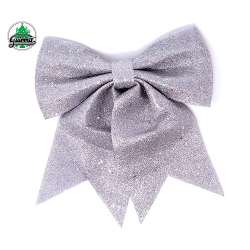   LAZO PURPURINA PLATA 25CM