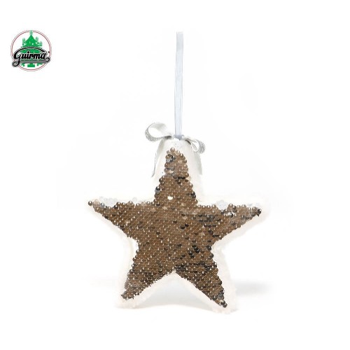 COLGANTE ESTRELLA LENTEJUELA PLATA 18C
