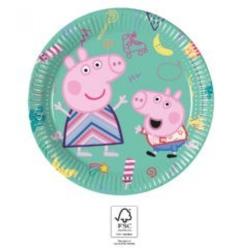   8 PLATOS CARTON PEPPA PIG 19,5CM