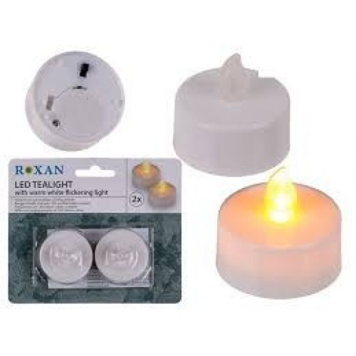   PAQ.2/U VELA C/LUZ LED BLANCO 4CM