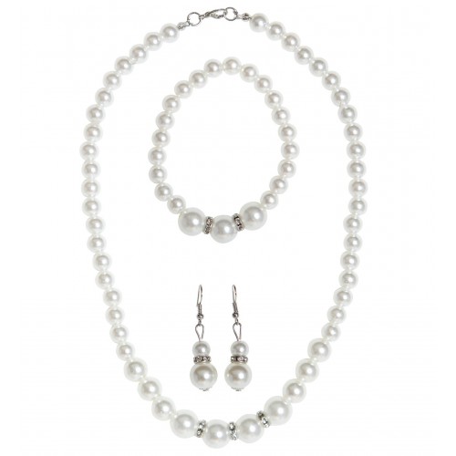 SET 3PZA COLLAR/PENDIENTE/BRAZALETE PERL
