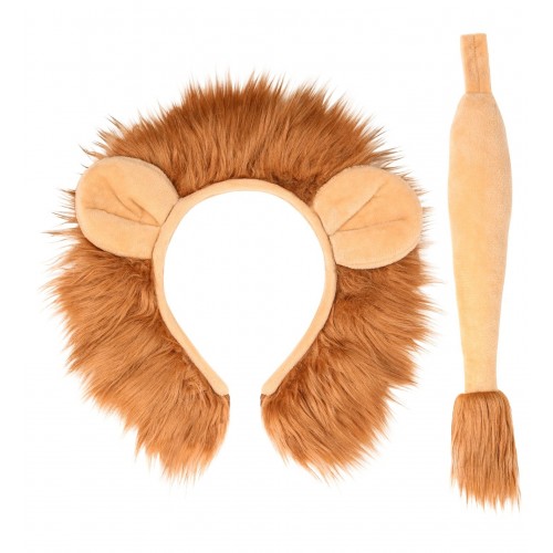 SET DIADEMA Y COLA LEON