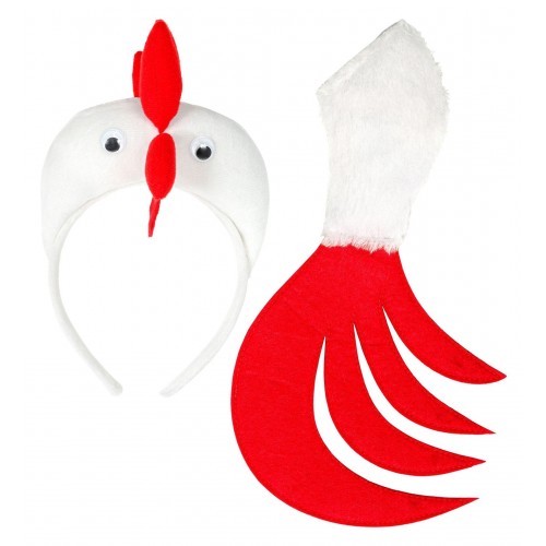 SET DIADEMA Y COLA GALLO