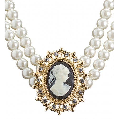 COLLAR DE PERLAS CON CAMEO