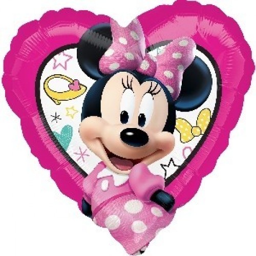 $D  GLOBO 18" FOIL CORAZON MINNI ROS