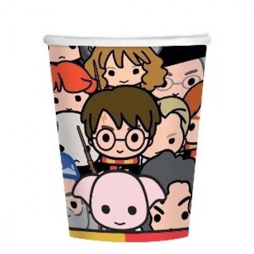   8 VASOS CARTON HARRY POTTER 250ML