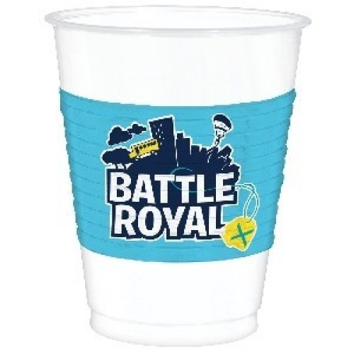 $D   8 VASOS PL BATTLE ROYAL 473ML