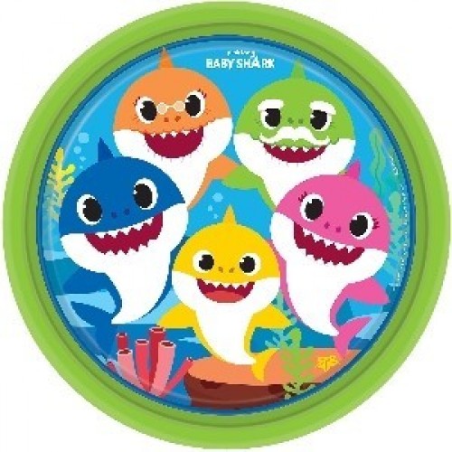 $D  8 PLATOS CARTON BABY SHARK 23CM