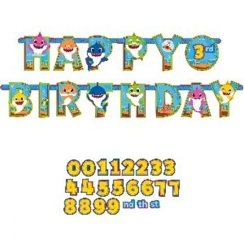   BANDERIN LETRAS JUMBO BABY SHARK