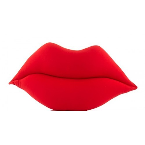 ALMOHADA ROJA FORMA BESO 51X30CM