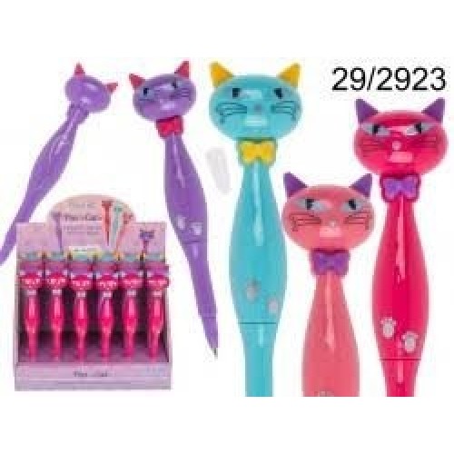 BOLIGRAFO GATO 16CM COLORES SURTIDOS