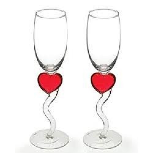 CAJA 2/U COPAS CAVA C/CORAZON 24CM