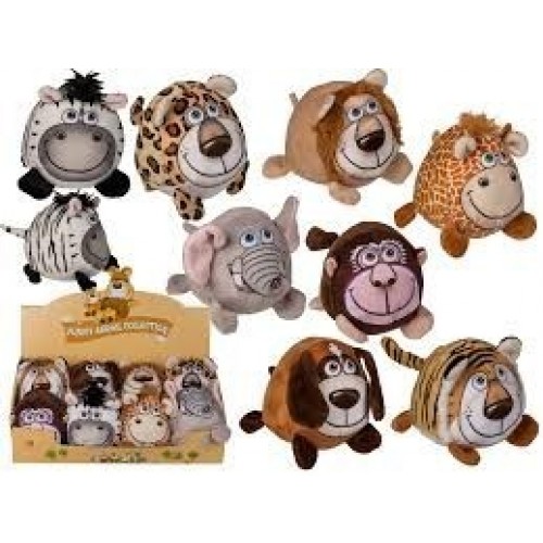 PELUCHE ANIMAL FORMA DE BOLA SURT.14CM