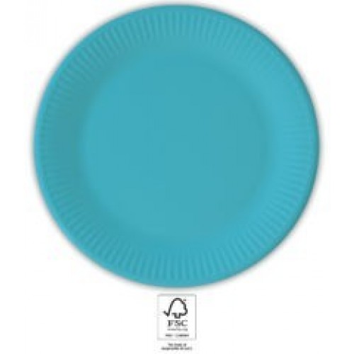   8 PLATOS CARTON AZUL 23CM