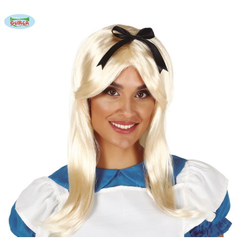 PELUCA RUBIA C/LAZO NEGRO