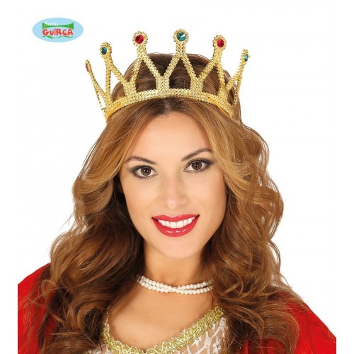CORONA REINA DE PLASTICO ORO