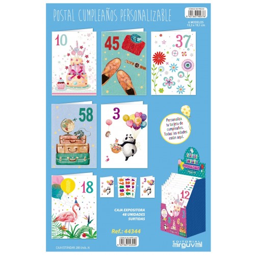TARJETA CUMPLEAÑOS PERSONALIZABLE (44344