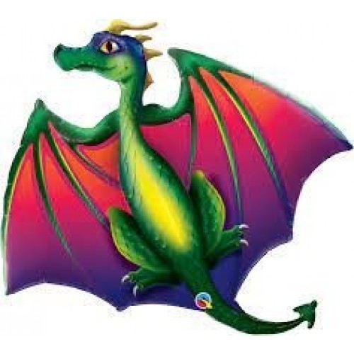 GLOBO 45" FOIL FORMA DRAGON VERDE
