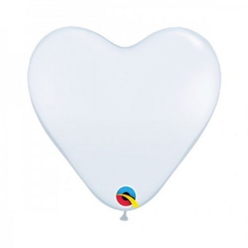 $D  50 GLOBOS 15" LATEX CORAZONBLANC