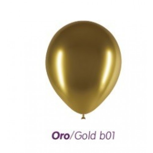   10 GLOBOS 12" 112B01 BRILL ORO