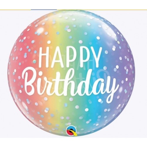 GLOBO 22" BURBUJA HAPPY BIRTHDAY