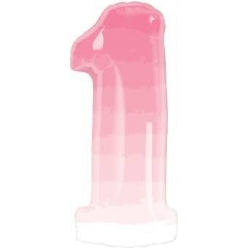 GLOBO 32" FOIL FORMA N1 DIFUMINADO ROSA