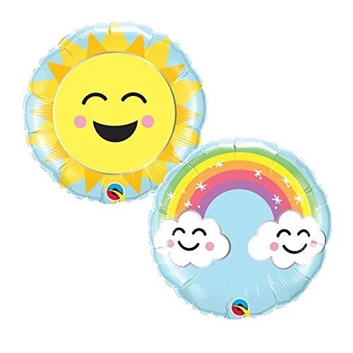 GLOBO 9" FOIL PALO SOL Y ARCOIRIS