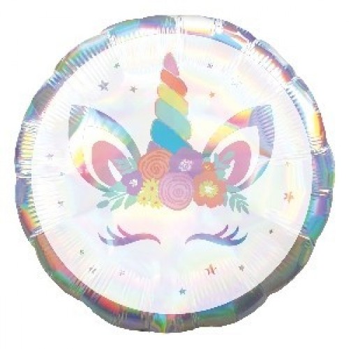   GLOBO 18" FOIL RND OREJAS UNICORN
