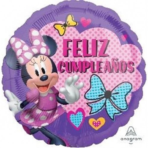 $D   GLOBO 18" FOIL MINNIE CUMPLEAÑO