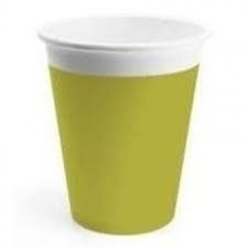   8 VASOS COLOR VERDE 200ML