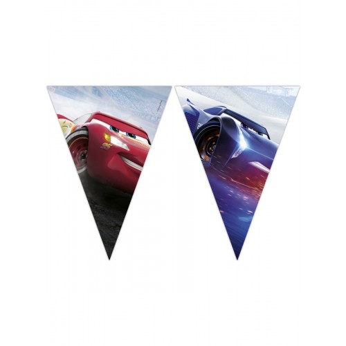   BANDERIN TRIANGULARES CARS 2,3MT