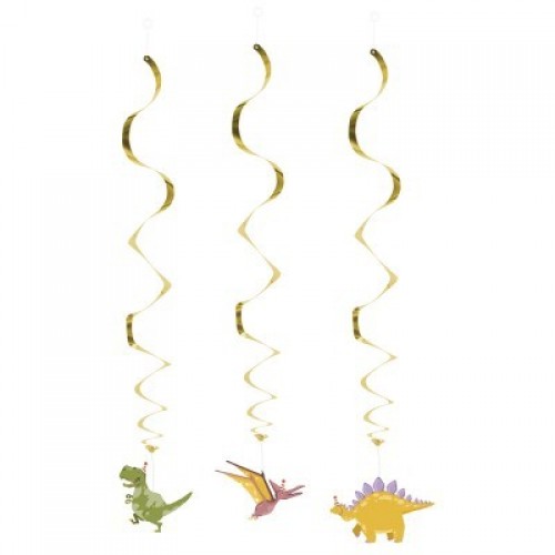   3 TIRAS ESPIRAL SILUETA DINO