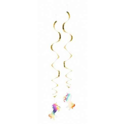  3 TIRAS ESPIRAL SILUETA UNICORNIO