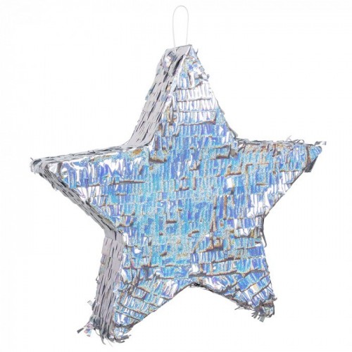 -  PIÑATA ESTRELLA PLATA 47X39CM