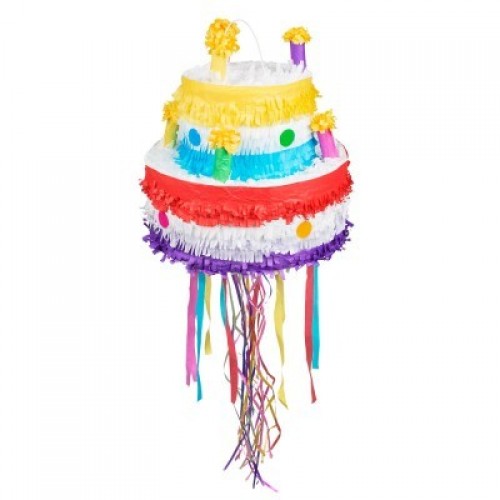   PIÑATA TARTA MULTICOLOR 31X29CM