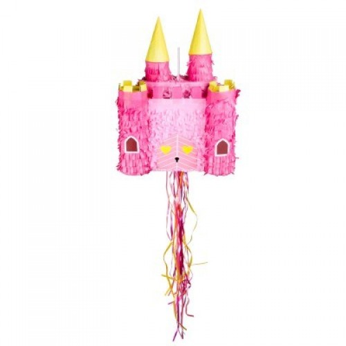 -  PIÑATA CASTILLO ROSA 40X26CM
