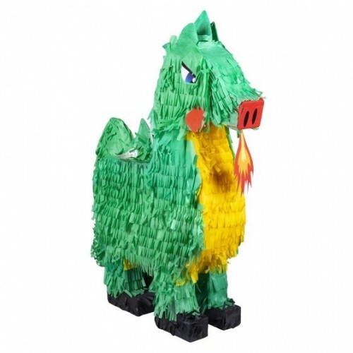 -PIÑATA DRAGON VERDE 49X47CM