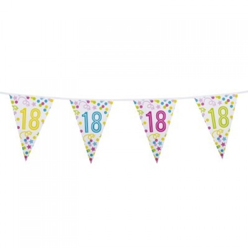 $D BANDERIN TRIANGULAR 18 AÑOS 6MT