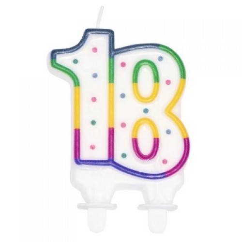 $D VELA FORMA N18 PUNTOS MULTICOLOR 12C