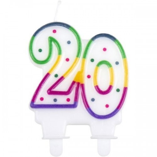 $D VELA FORMA N20 PUNTOS MULTICOLOR 12C