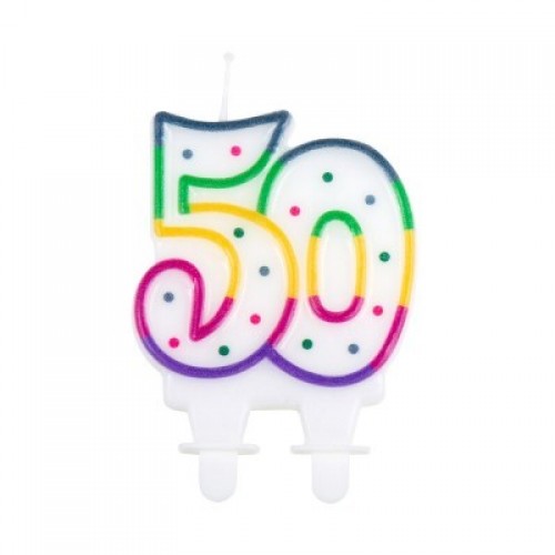 $D VELA FORMA N50 PUNTOS MULTICOLOR 12C