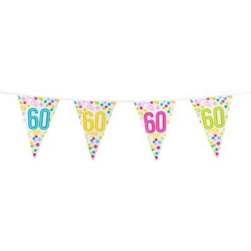 $D BANDERIN TRIANGULAR 60 AÑOS 6MT