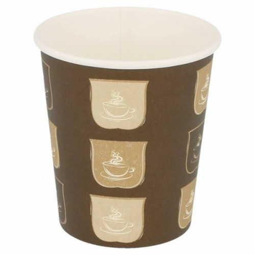 50 VASOS CARTON MARRON 180ML