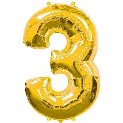 $E GLOBO 34" FOIL FORMA N3 METAL ORO