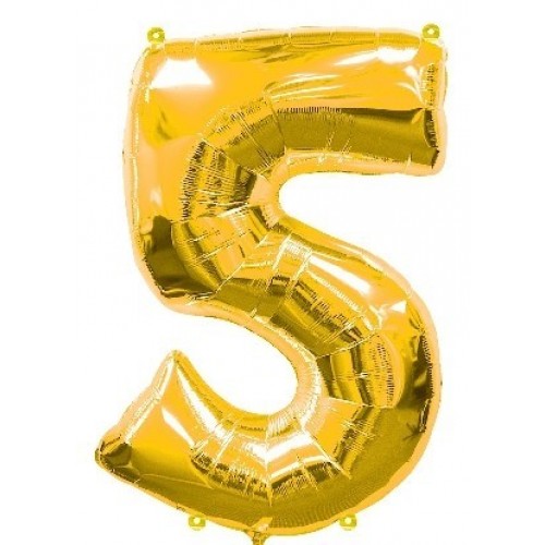 $E GLOBO 34" FOIL FORMA N5 METAL ORO