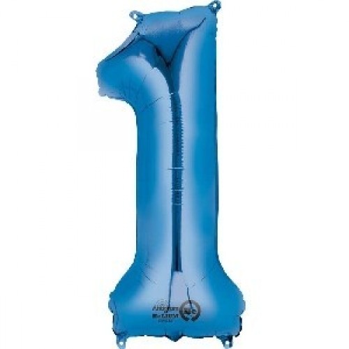 $ GLOBO 34" FOIL FORMA N1 METAL AZUL