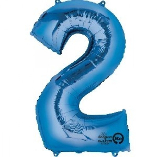 $ GLOBO 34" FOIL FORMA N2 AZUL